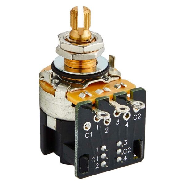 CTS 500K Audio Taper Pot with Push-Pull DPDT Switch