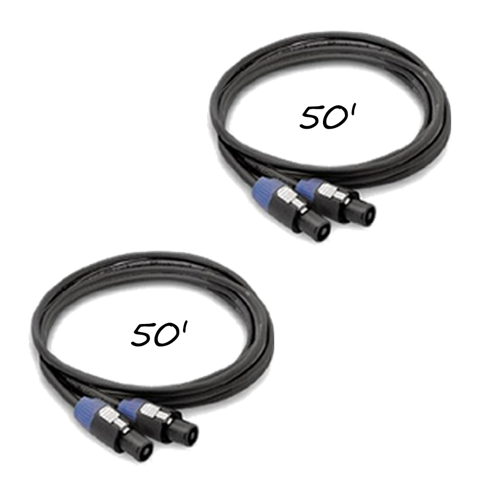 EV ELX112 Speaker Pair + QSC GX5 Amp + Hosa 50' Cables - Image 4