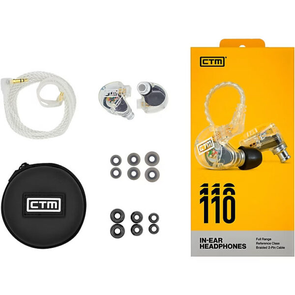 CTM CE110 Single-Driver Clear IEM w/ 2-Pin Cable & Tips