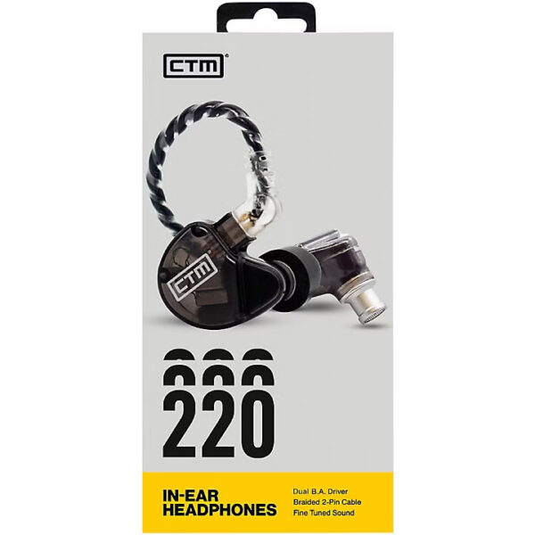 CTM CE220 Smoke Dual-Driver IEM w/ Cable & Tips