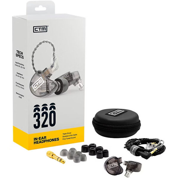 CTM CE320 3-Driver IEM - Smoke Shell, 2-Pin Cable