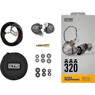 CTM CE320 3-Driver IEM - Smoke Shell, 2-Pin Cable