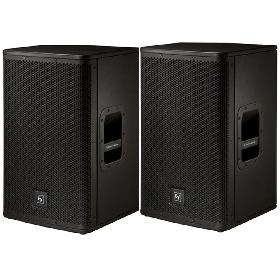 EV ELX112 Speaker Pair + QSC GX5 Amp + Hosa 50' Cables - Image 2