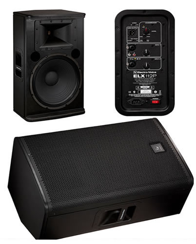 EV ELX112P 12" Powered PA Speakers - Matched Pair - Image 2