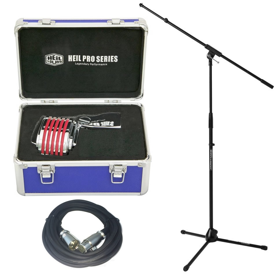 Heil Sound The Fin Red Dynamic Mic + Cable & Boom Stand