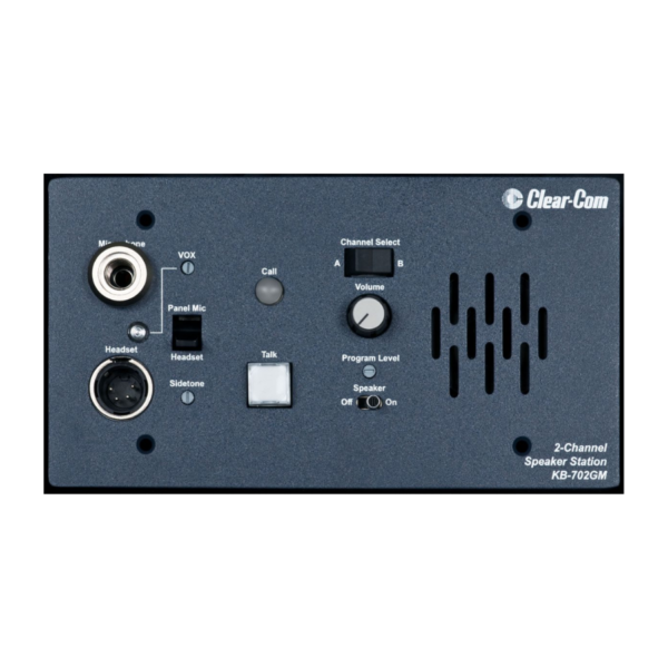 Clear-Com KB-702GM 2-Channel Speaker Station w/ Gooseneck Mic