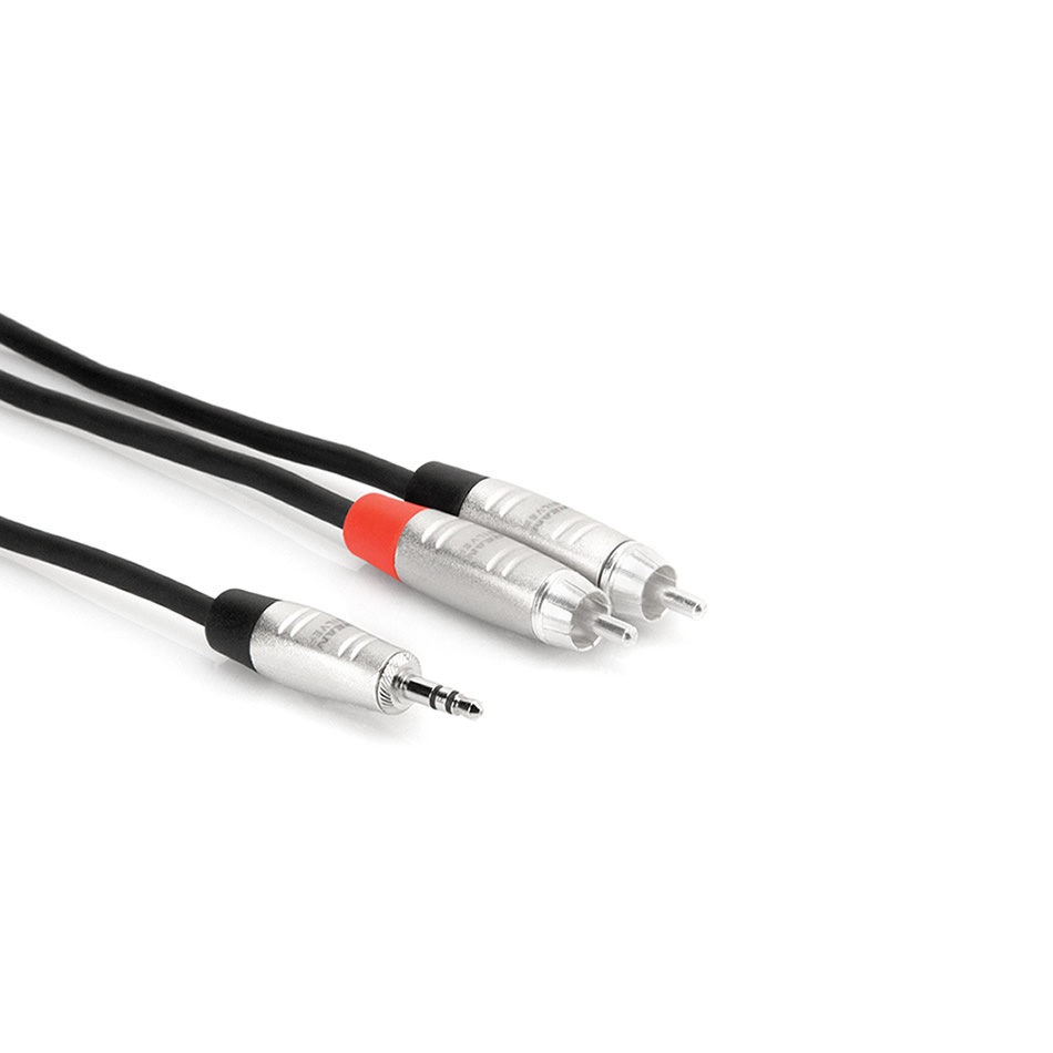 Hosa HMR-006Y 3.5mm TRS to Dual RCA Breakout - 6ft