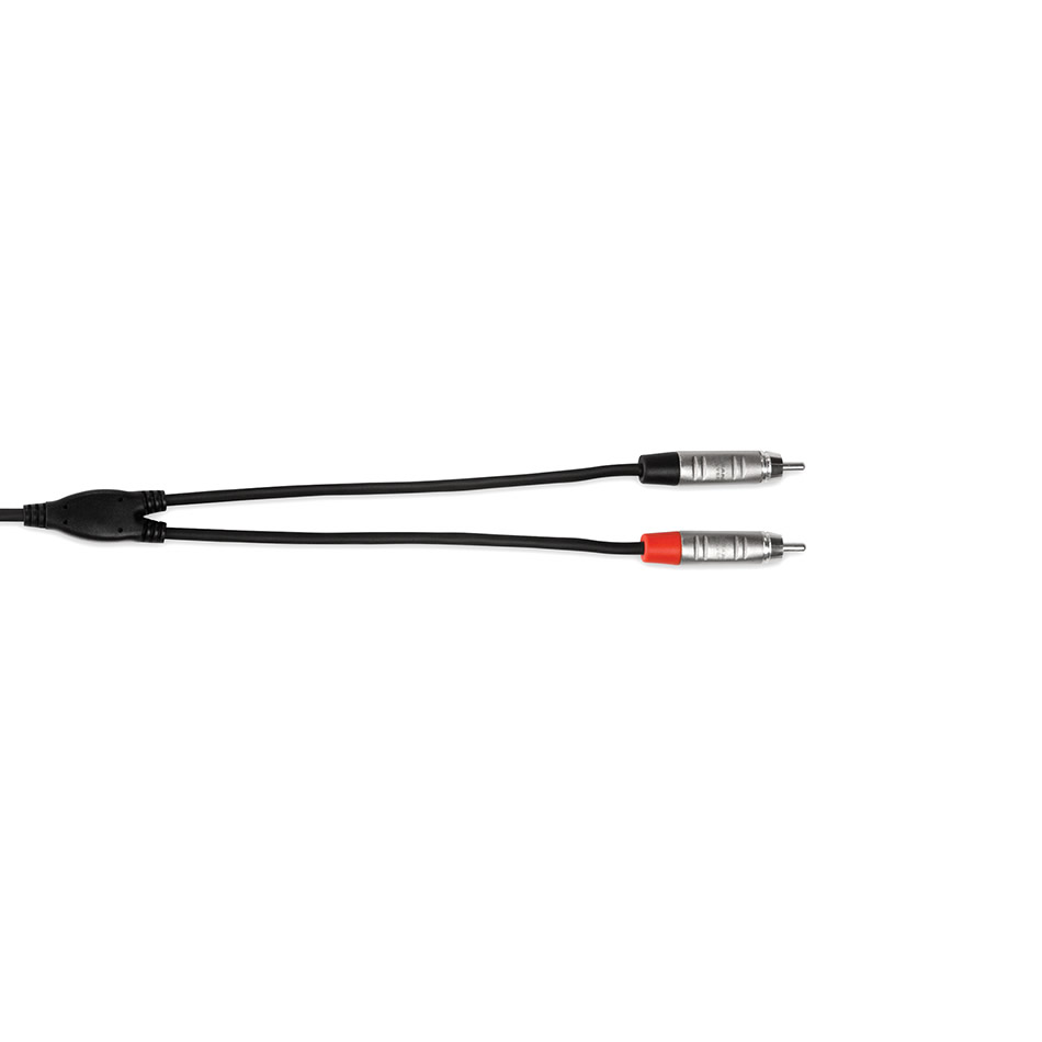 Hosa HMR-006Y 3.5mm TRS to Dual RCA Breakout - 6ft - Image 2