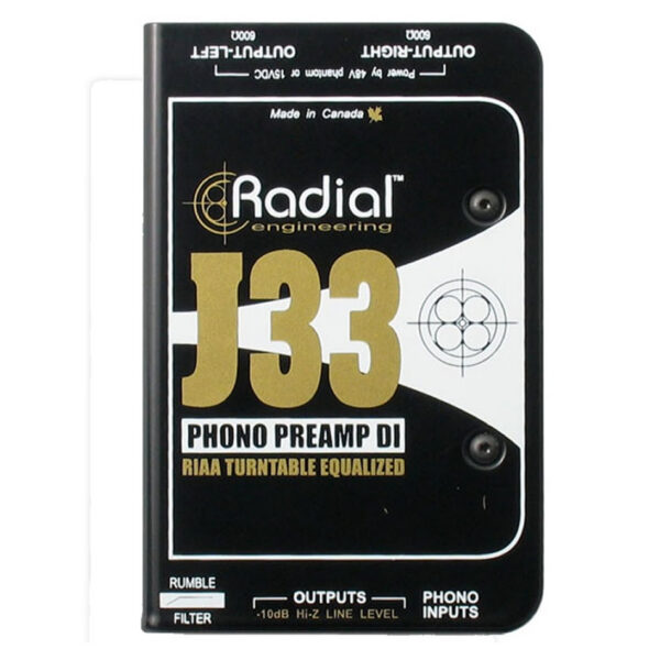 Radial J33 Stereo Turntable Preamp & Direct Box