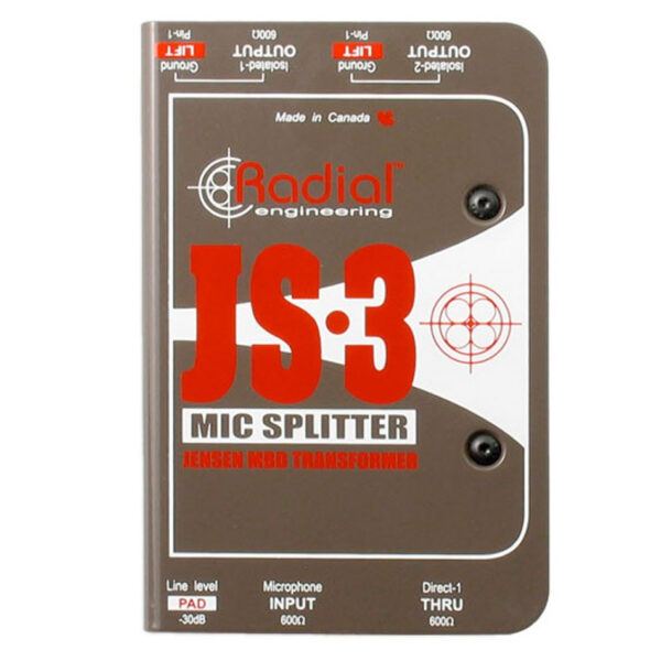 Radial JS3 Passive Mic Splitter - 3-Way XLR Isolation