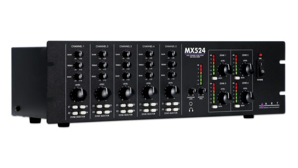 ART MX524 5-Channel 4-Zone Mic/Line Rack Mixer