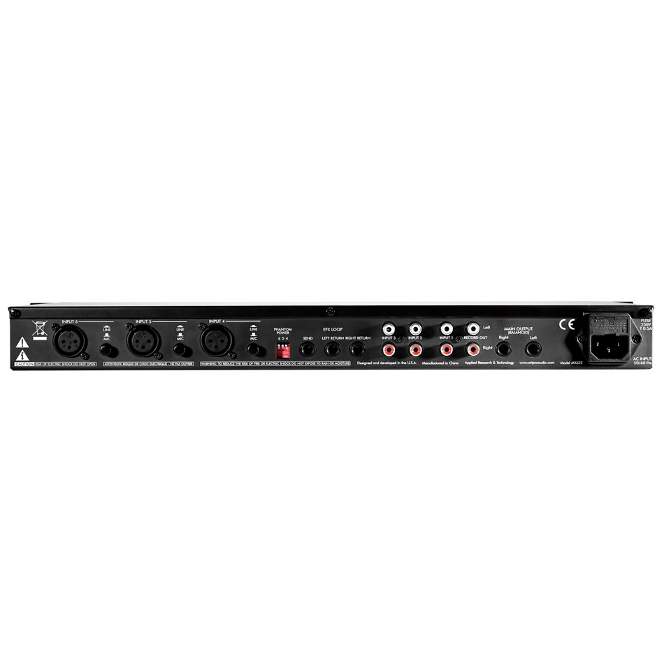 ART MX622 6-Channel Rack Mixer with EQ & FX Loop - Image 2