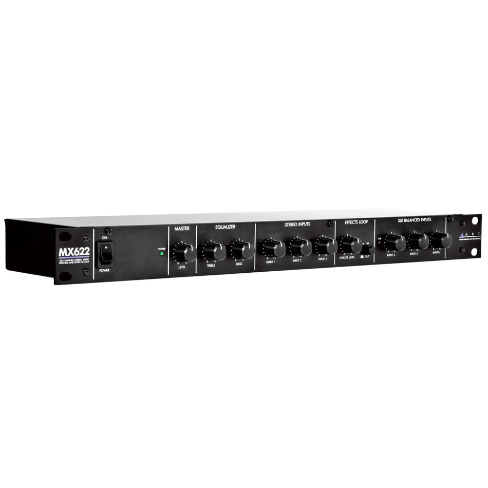 ART MX622 6-Channel 1U Rack Mixer w/ EQ & FX Loop (Open Box)