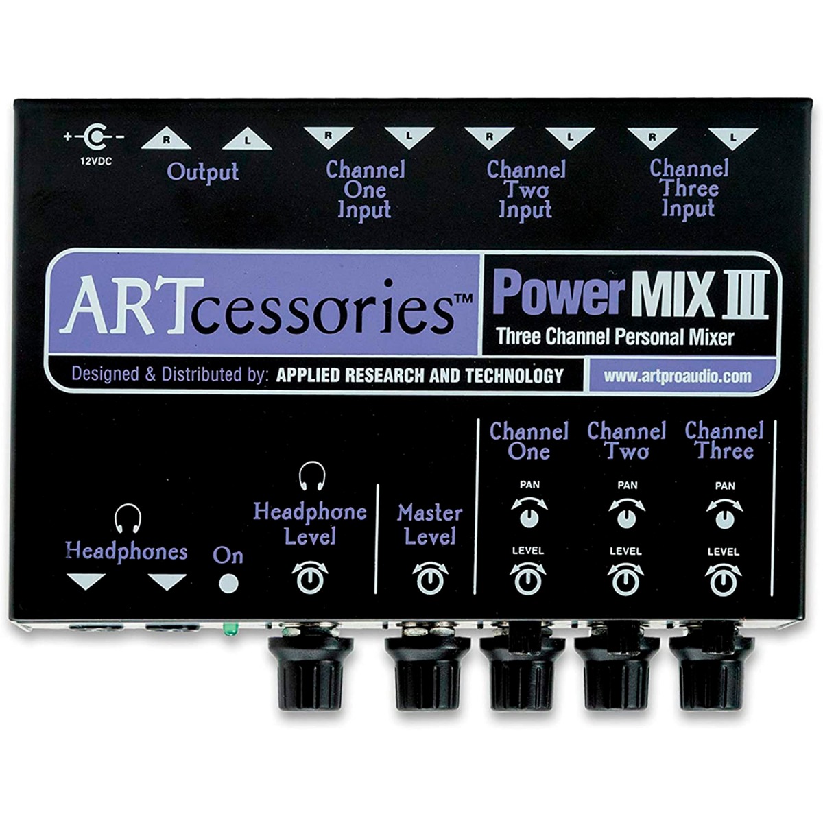 ART PowerMIX III 3-Channel Personal Mixer - Image 2