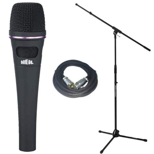Heil Sound PR35 Dynamic Mic Bundle w/ Cable & Boom Stand