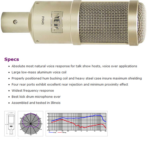 Heil Sound PR40 Dynamic Microphone (DEMO) - Image 3