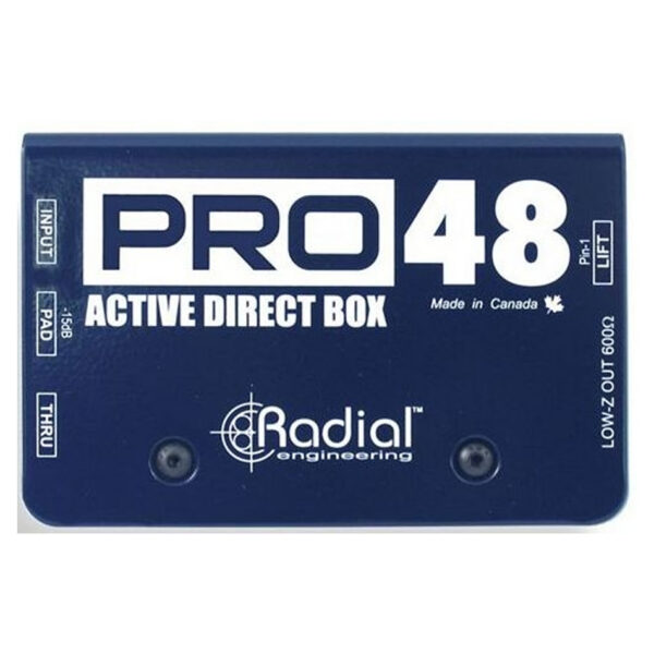 Radial Pro48 Active DI Box – 48V Phantom Powered