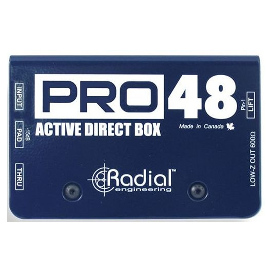 Radial Pro48 Active DI Box – 48V Phantom Powered