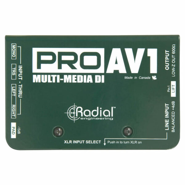 Radial ProAV1 Passive Multimedia DI - Mono XLR/RCA/1/4"