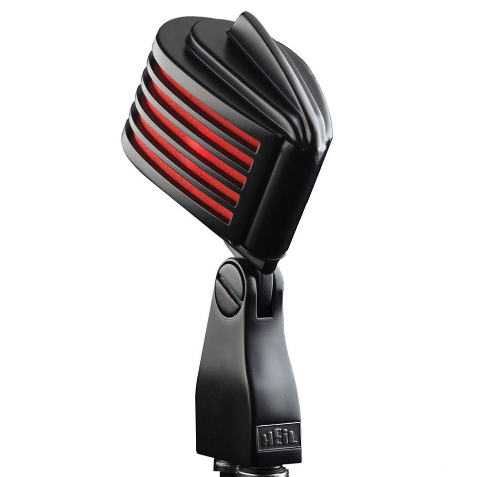 Heil Sound The Fin Dynamic Mic - Black w/ Red LED