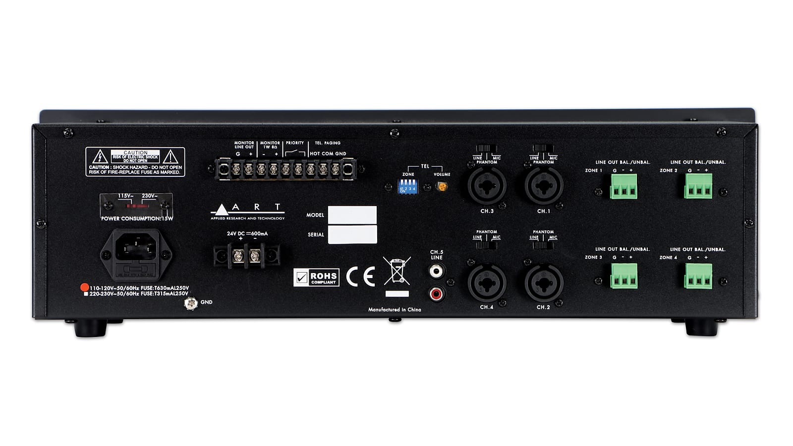 ART MX524 5-Channel 4-Zone Mic/Line Rack Mixer - Image 3