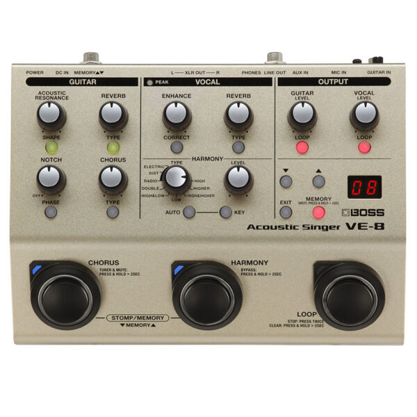 Boss VE-8 Acoustic Singer Vocal Effects Processor