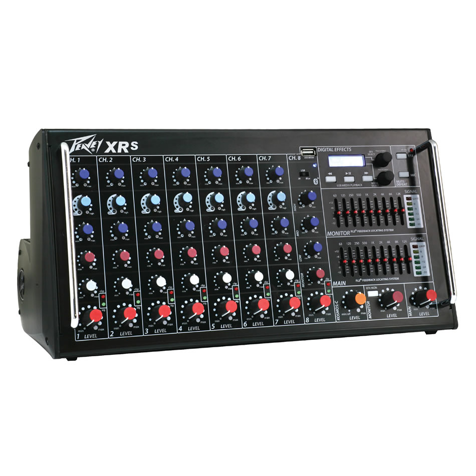 Peavey XR-S 8-Channel Powered Mixer, 1000W
