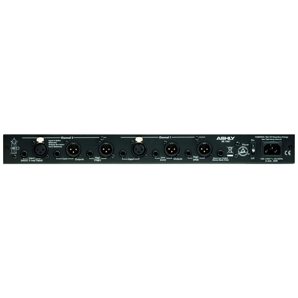 Ashly XR1001 Stereo 2-Way / Mono 3-Way Crossover - Image 2