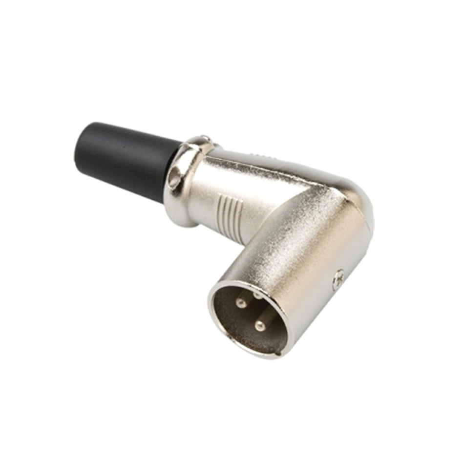 Hosa XRR-318M Right-Angle XLR3 Male Connector