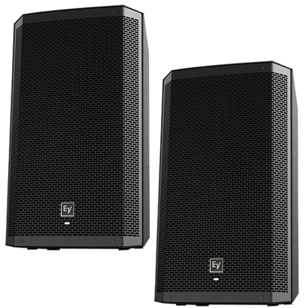 EV ZLX-12P Powered PA Speakers Pair - 1000W 2-Way