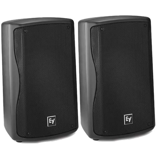 EV ZX1-90 8" Compact PA Monitors, Black Pair